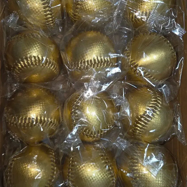 [BUNJANG] Goldball Gold Baseball - 12 Piece Set / 골드볼 금색 야구공 12개