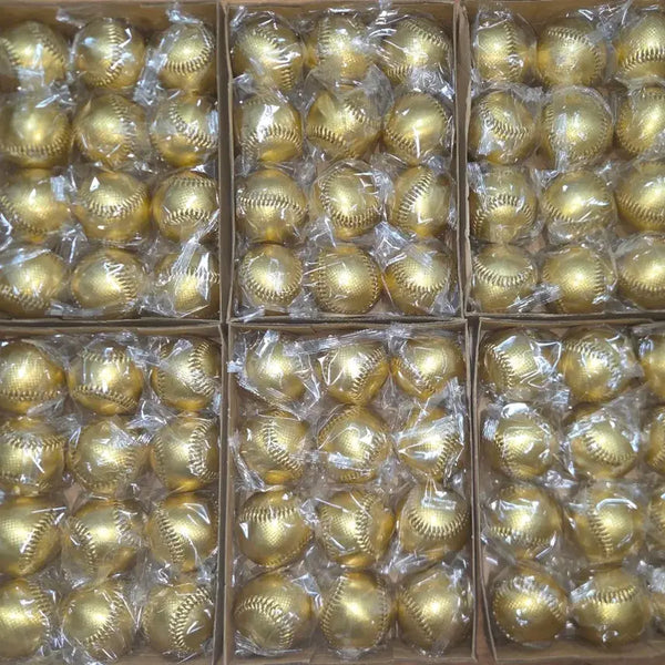 [BUNJANG] Goldball Gold Baseball Balls (20 Count) / 골드볼 금색 야구공 20개(전체 재고)