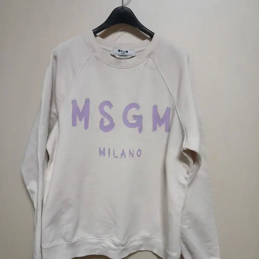 [BUNJANG] MSGM Lavender Logo Sweatshirt L / MSGM 맨투맨 티셔츠 L