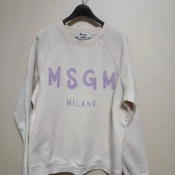 [BUNJANG] MSGM Lavender Logo Sweatshirt L / MSGM 맨투맨 티셔츠 L