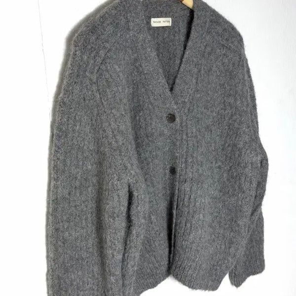 [BUNJANG] Facade Pattern Alpaca Cardigan / 파사드패턴 가디건