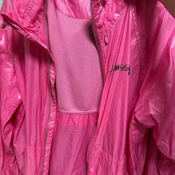 [BUNJANG] Stussy Beach Shell Jacket Pink S / 스투시 비치쉘 자켓 핑크 s