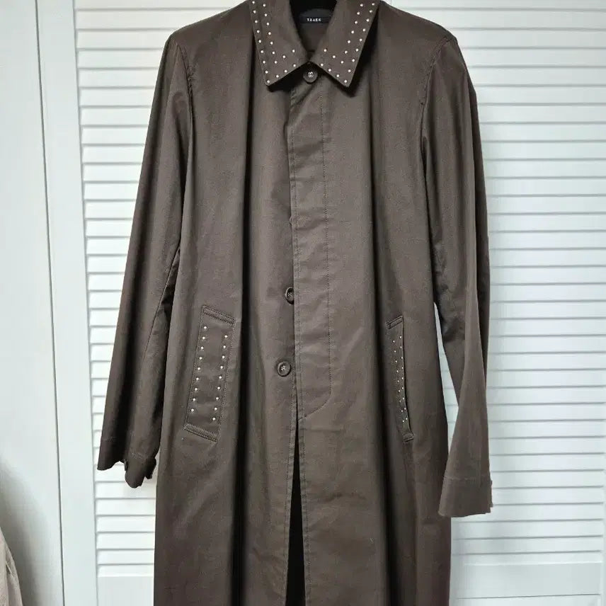 [BUNJANG] TAAKK SS17 Studded Coat Dark Brown / (3)TAAKK 탁 SS17 스터드 코트  다크 브라운