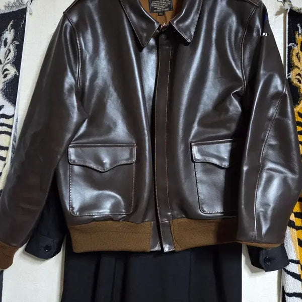 [BUNJANG] VELUOKLDLY A-2 Horsehide Leather Jacket / VELUOKLDLY 차심 말가죽 호스하이드 A-2 자켓