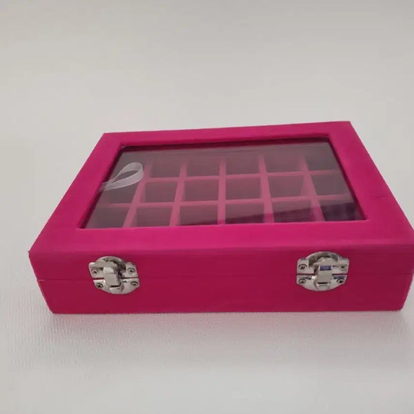 [BUNJANG] Hot Pink Velvet Jewelry Box / 핫핑크 벨벳 보석함
