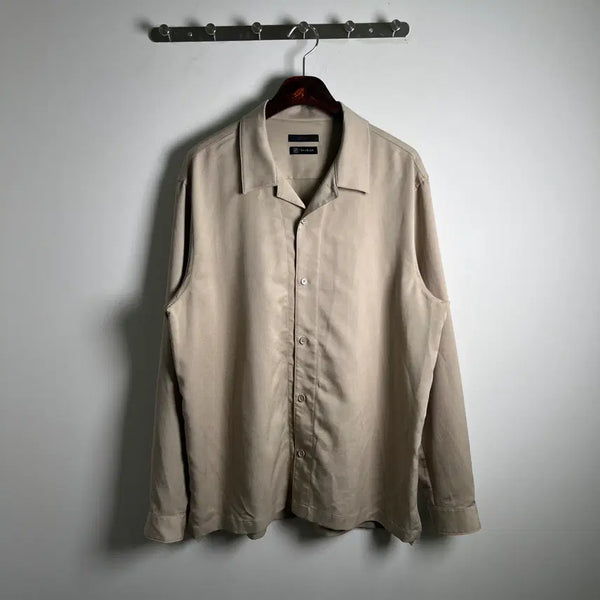 [BUNJANG] Jil Staurt Beige Open Collar Shirt XL / 질 스튜어트 베이지 오픈 카라 셔츠 XL