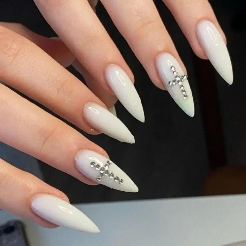 [BUNJANG] Handmade Cross Nail Tips / 선착1명[십자가 네일_수제네일팁] #상점소개글 필독 :)