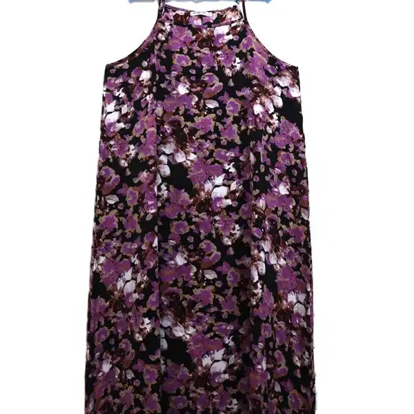 [BUNJANG] Two-Tone Pattern Strap Dress / w202 미사용 끈원피스/여66-77(프리)/실제가슴단면55/총장122센치/사놀까