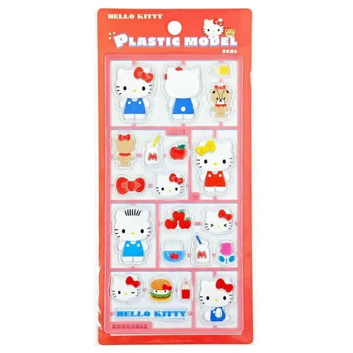 [BUNJANG] Sanrio Kitty Plastic Model Seal Sticker / 산리오 플라스틱 모델 씰 스티커 - 키티