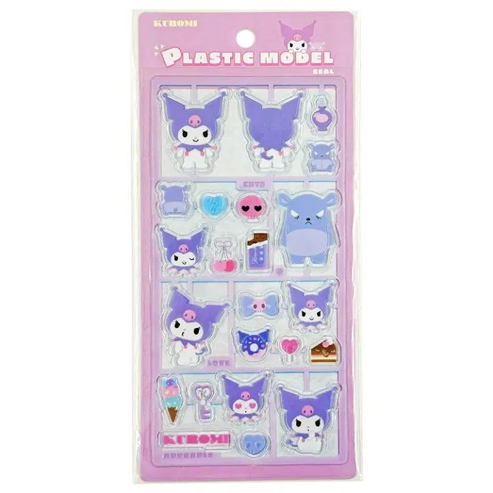 [BUNJANG] Sanrio Kuromi Plastic Model Seal Sticker / 산리오 플라스틱 모델 씰 스티커 - 쿠로미