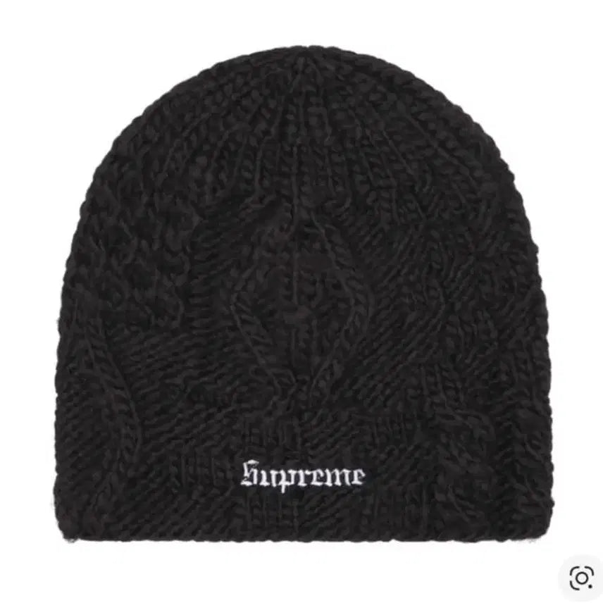 [BUNJANG] Supreme Block Knit Beanie Black / 슈프림 블록 니트 비니 블랙