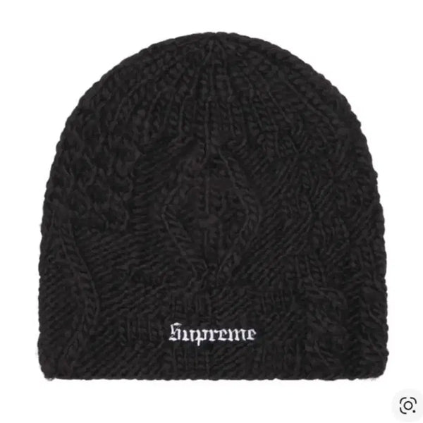 [BUNJANG] Supreme Block Knit Beanie Black / 슈프림 블록 니트 비니 블랙