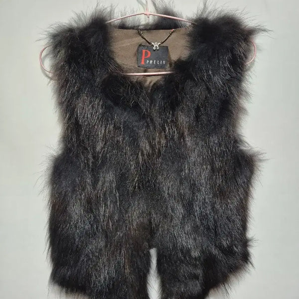[BUNJANG] FRELIN Raccoon Fur Vest (Size 44-55) / [여자44~마른55]]프렐린 너구리 퍼 베스트