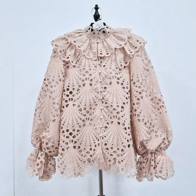 [BUNJANG] Luxury Design Lace Blouse / 명품디자인 레이스 블라우스