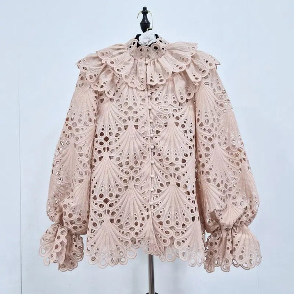 [BUNJANG] Luxury Design Lace Blouse / 명품디자인 레이스 블라우스