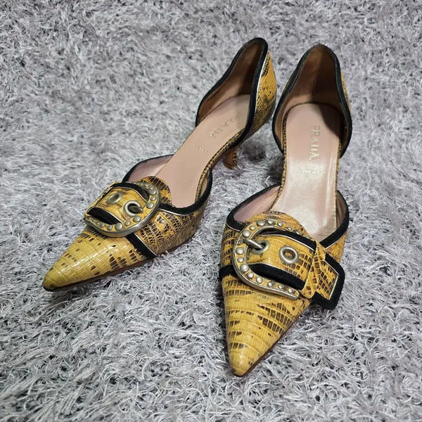 [BUNJANG] Prada Python Kitten Heel Pumps Size 36 / 프라다 파이슨 키튼 힐 펌프스 36