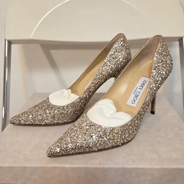[BUNJANG] Jimmy Choo Pink Patent Leather Pumps / 정품 지미추 풀박스 하이힐 35.5