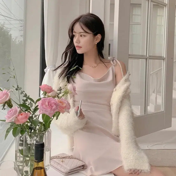 [BUNJANG] HAWA Slim Mini Dress Pink / 하와(HAWA) 슬림 미니 원피스 핑크