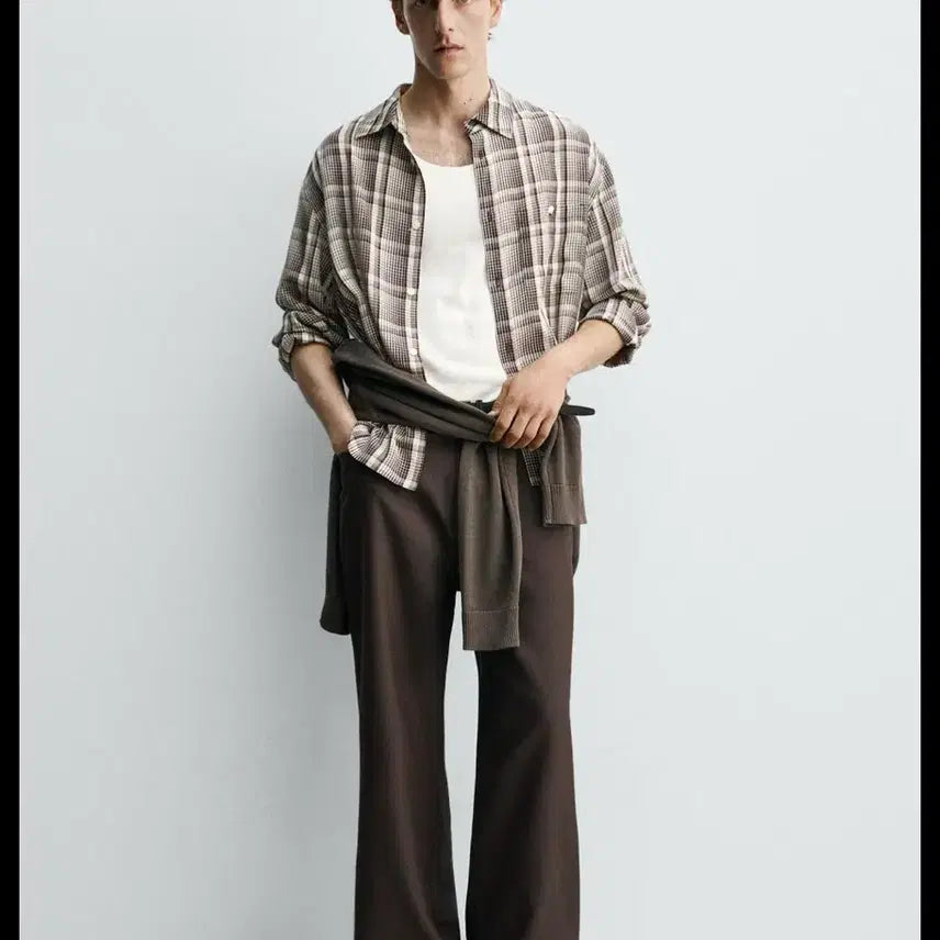 [BUNJANG] ZARA Fluid Check Shirt XL / <미착용 새상품> ZARA 자라 플루이드 체크셔츠, XL