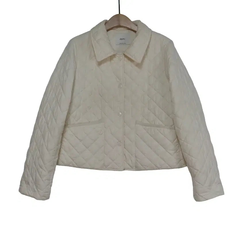 [BUNJANG] ROEM Ivory Quilted Cropped Jacket / ROEM 로엠 아이보리 카라 퀼팅 자켓 55