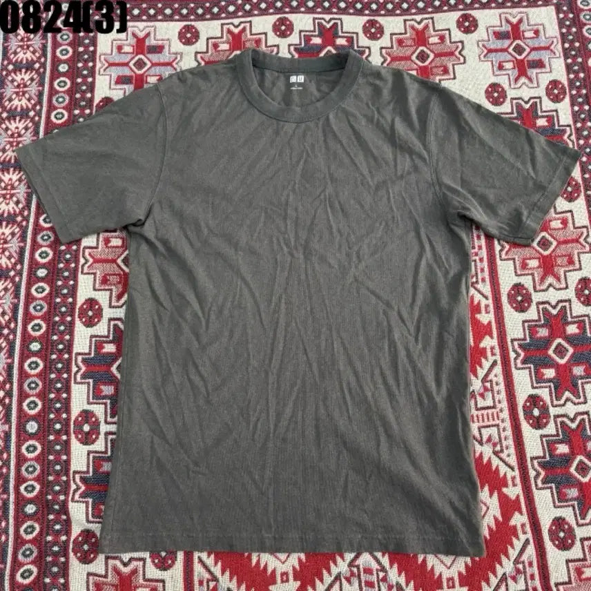 [BUNJANG] Uniqlo Basic Short Sleeve T-Shirt - Gray, Size L (100) / 유니클로 반팔 티셔츠 그레이 L 100 8/24