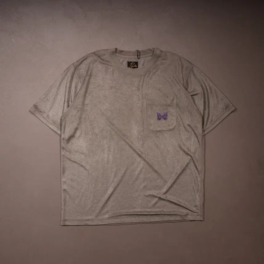 [BUNJANG] Needles Velvet Pocket T-Shirt L / 니들스 벨벳 포켓 반팔티셔츠 A1089
