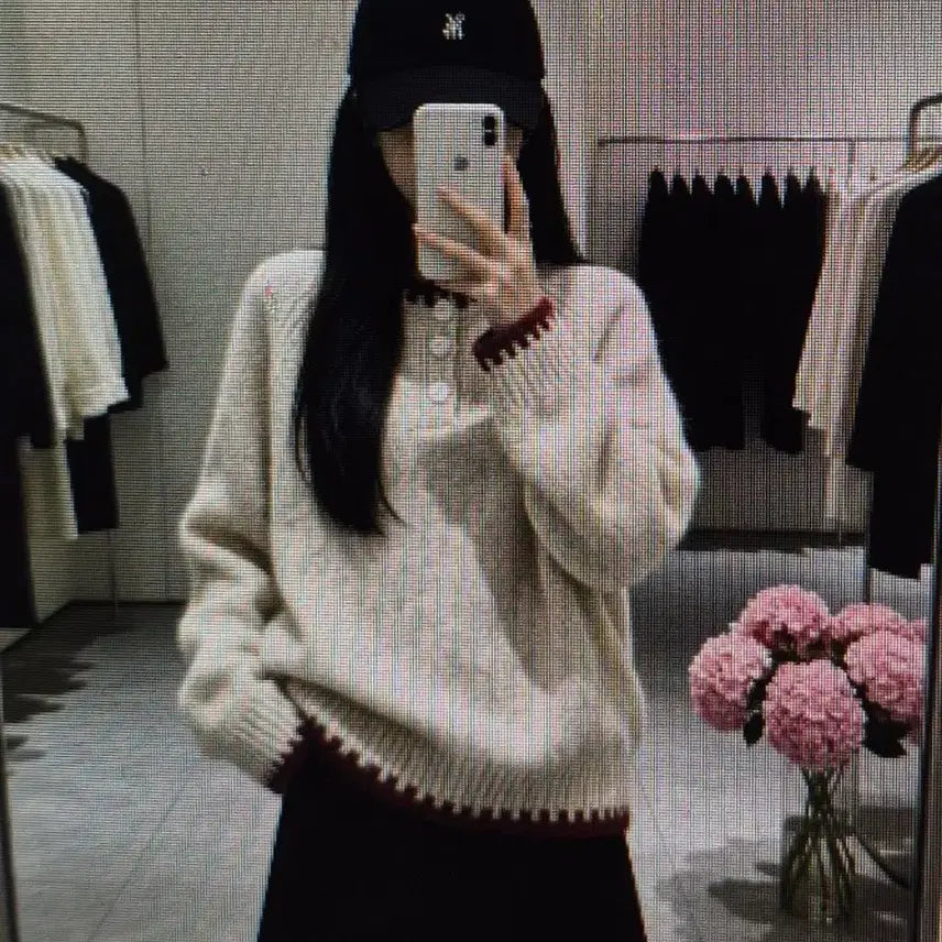 [BUNJANG] Colorblock Knit Sweater / (해외배송)배색 니트 스웨터 3컬러