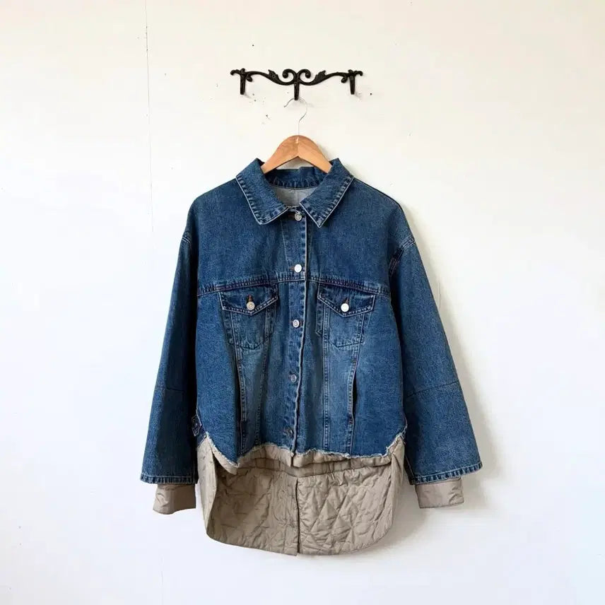 [BUNJANG] System Layered Quilting Denim Jacket / 시스템 레이어드 퀄팅 데님 자켓