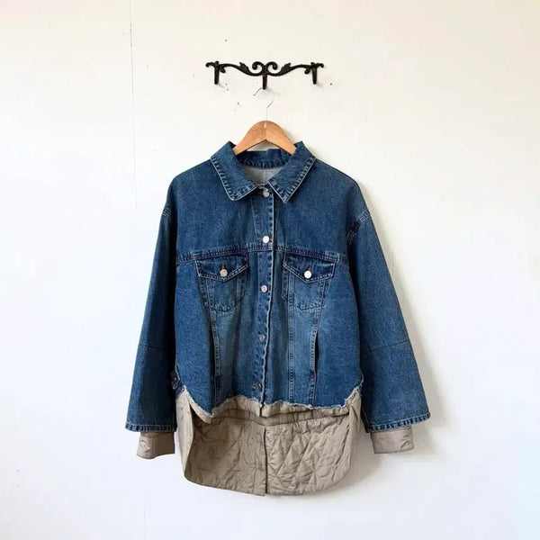 [BUNJANG] System Layered Quilting Denim Jacket / 시스템 레이어드 퀄팅 데님 자켓