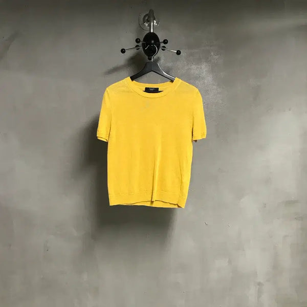 [BUNJANG] Max Mara Short Sleeve Knit Yellow S / 막스마라 반팔 니트 옐로 S(W)