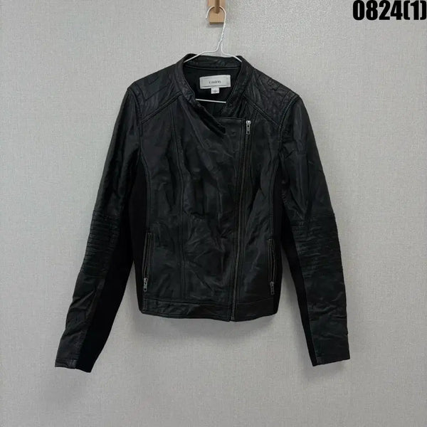 [BUNJANG] Caslon Women's Leather Rider Jacket M / Caslon 여성 가죽 라이더 자켓 m