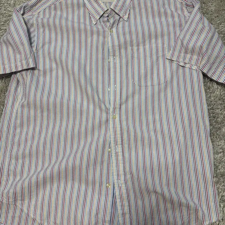 [BUNJANG] Schiatti Striped Short Sleeve Shirt Size 110 / 일본판 SCHIATTI 셔츠 사이즈 110