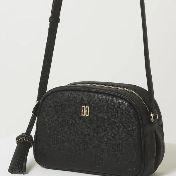 [BUNJANG] DAKS Women's Mini Leather Crossbody Bag - Black / DAKS 닥스 여성 미니 크로스백 가죽 가방 블랙