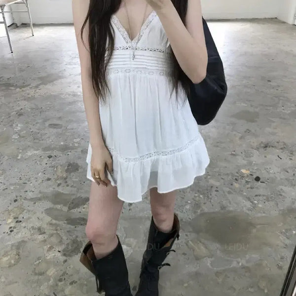 [BUNJANG] Nude Mallorca Lace Mini Dress / (새상품, 택O) 누즈 마요르카 레이스 미니 원피스