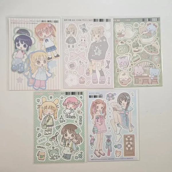 [BUNJANG] Rayan Fancy Sticker Set (5 Sheets) / 스티커) 라연팬시 5장