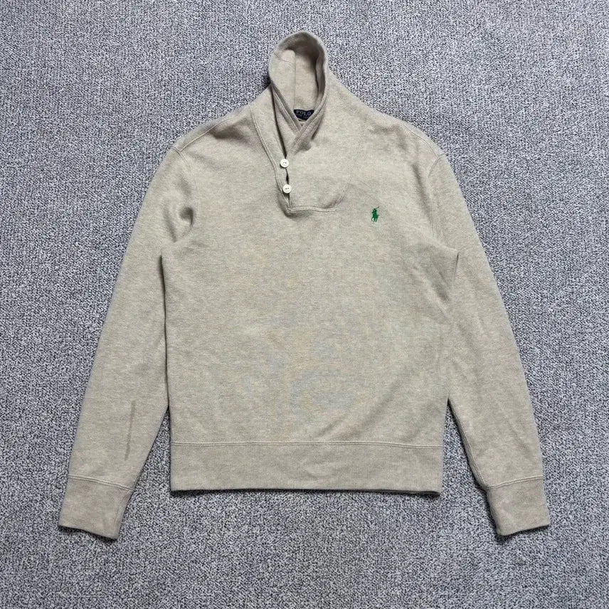 [BUNJANG] Polo Ralph Lauren Beige Shawl Collar Sweater / S 폴로랄프로렌 베이지 숄카라 스웨터 0823