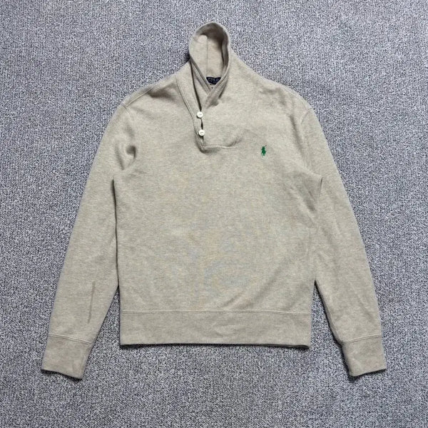 [BUNJANG] Polo Ralph Lauren Beige Shawl Collar Sweater / S 폴로랄프로렌 베이지 숄카라 스웨터 0823