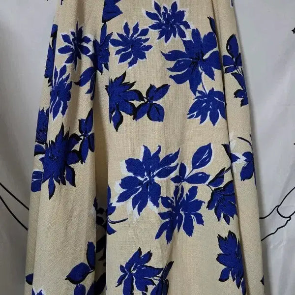 [BUNJANG] Love Paris Flower Pattern Long Skirt / 러브파리스 플라워 패턴 롱 스커트
