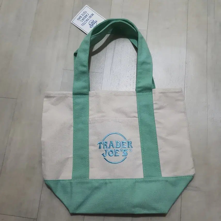 [BUNJANG] Trader Joe's Mini Tote Bag Mint / 트레이더조스 미니 토트백 민트