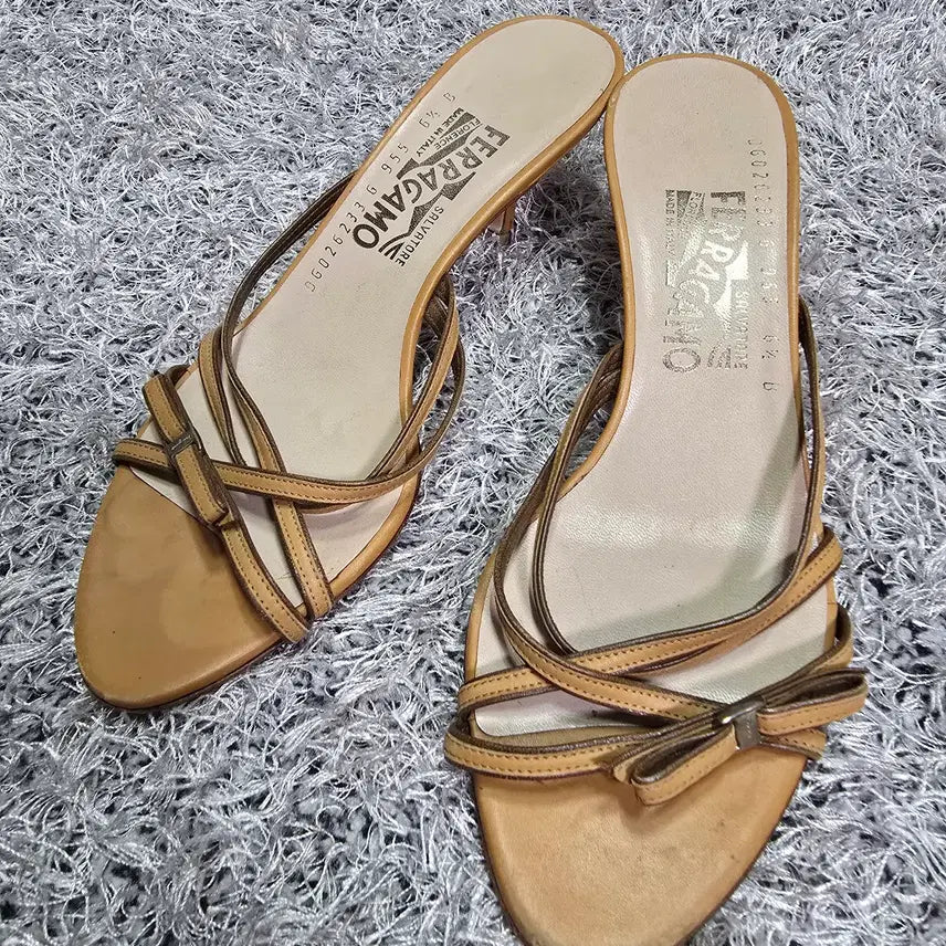 [BUNJANG] Salvatore Ferragamo Tan Strap Sandals Size 36.5 / 페라가모 탠 스트랩 샌들 36.5