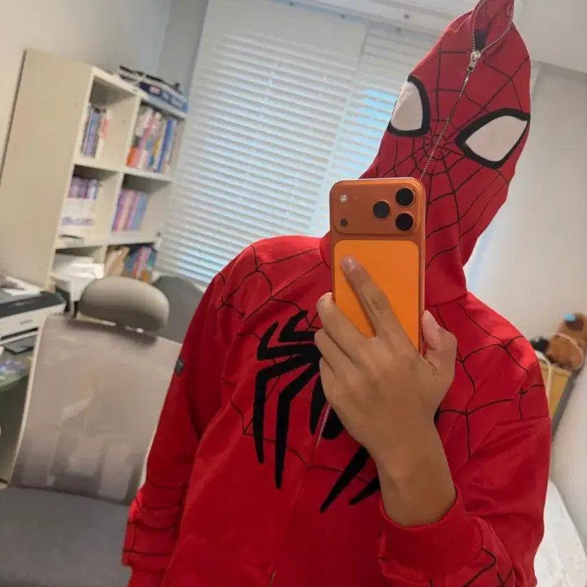 [BUNJANG] Spider-Man Hooded Zip-Up Jacket / 스파이더맨 후드집업