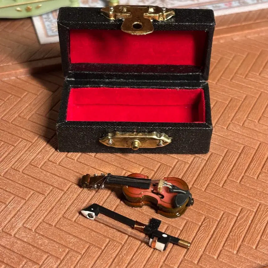 [BUNJANG] Miniature Violin Storage Case Set / 미니어처 바이올린 보관함 세트