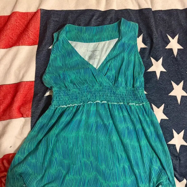 [BUNJANG] Liz Lange Maternity Ethnic Pattern Smocked Banding Sleeveless Top / [Liz Lange Maternity] 에스닉 패턴 스모크 밴딩 민소매