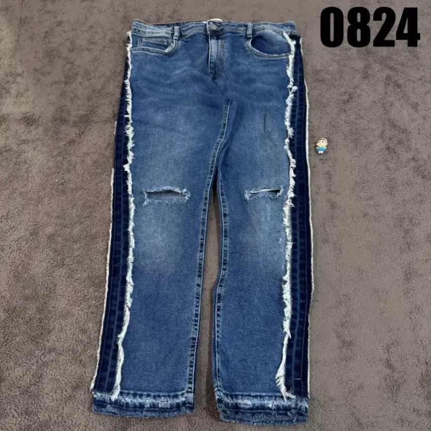 [BUNJANG] Zara Colorblock Washed Denim Pants XL / 자라 배색워싱 데님팬츠 (XL)