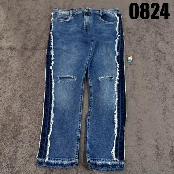[BUNJANG] Zara Colorblock Washed Denim Pants XL / 자라 배색워싱 데님팬츠 (XL)