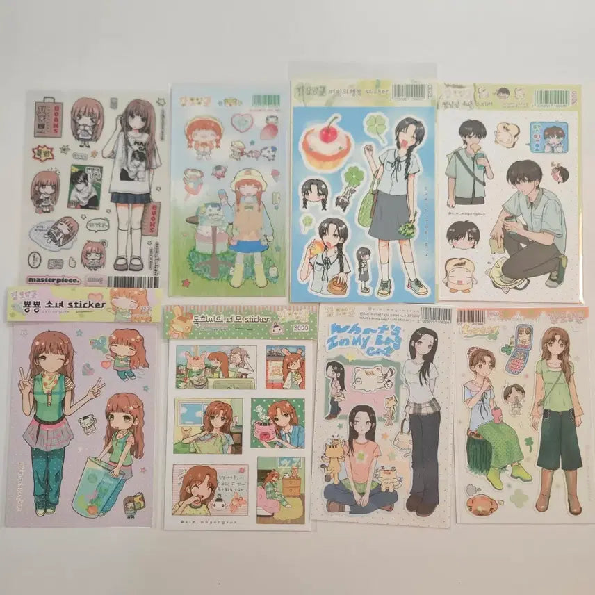[BUNJANG] Kim Moyang Gun Sticker Set (8 Pieces) / 스티커) 김모양군 8장