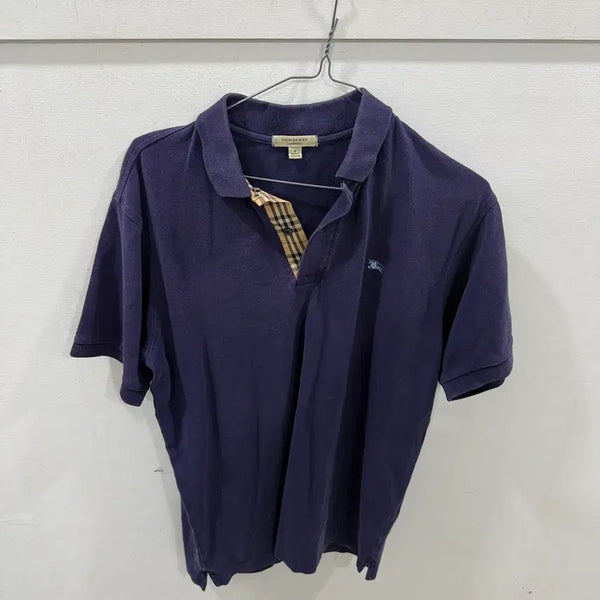 [BUNJANG] Burberry Polo T-Shirt Navy / 버버리 카라넥 티셔츠