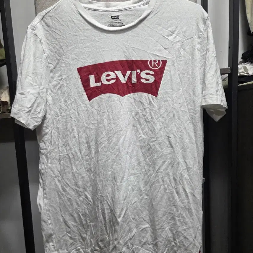 [BUNJANG] Levi's Big Size Logo Short Sleeve T-Shirt White / 리바이스 빅사이즈 로고 반팔티 화이트