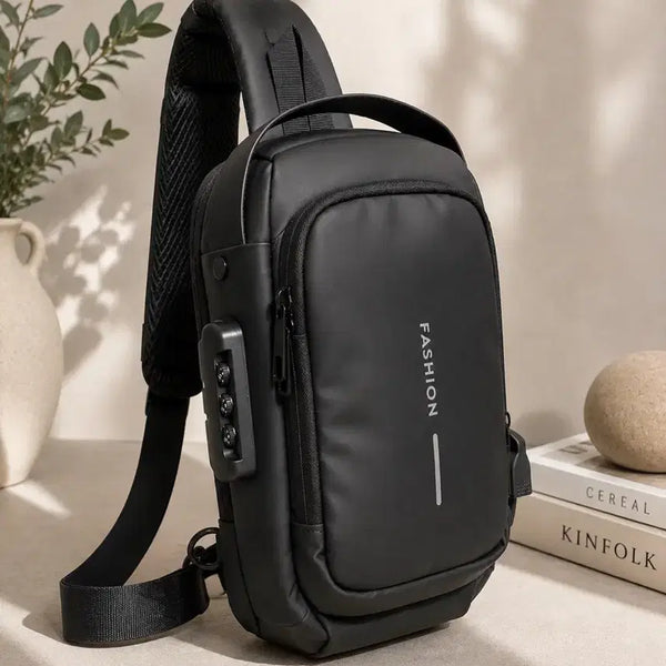 [BUNJANG] Built-in Cable Password Lock Crossbody Bag / 새상품 케이블 내장 비밀번호 잠금 크로스백