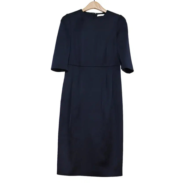 [BUNJANG] ESSENTIAL MOOD Navy Slim Long Dress Size 2 / ESSENTIAL MOOD 네이비 슬림 롱원피스 2 하객룩